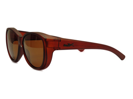 Fitover zonnebril XL Sonnen Überbrillen Milano brown (Model: POL505)