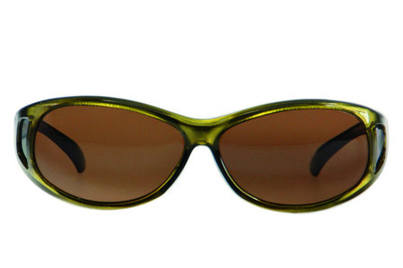 Fitover Overzet zonnebril Sonnen &Uuml;berbrillen Tiger green front