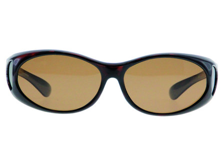 Fitover sunglasses Overzet zonnebril Sonnen &Uuml;berbrillen Overzetzonnebril Sonnen&uuml;berbrille Tortoise front (model: 