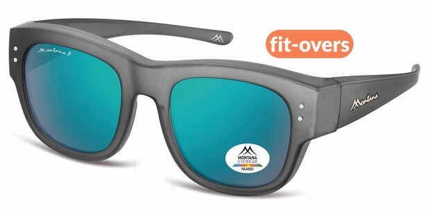 Overzetbril Montana eyewear green mirror