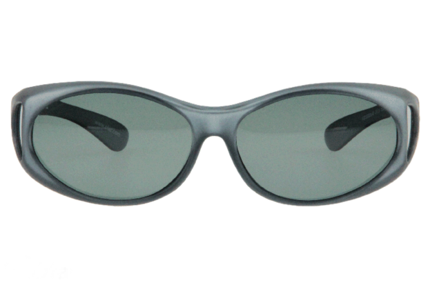 Fitover sunglasses Overzet zonnebril Sonnen Überbrillen Fitover matte grey front
